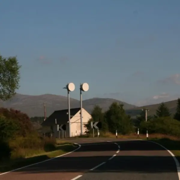 Jeepers Creepers, where’d ya get those peepers? A telecommunications receiver above Tulloch Station adds an unexpected touch of real horror to the scene.